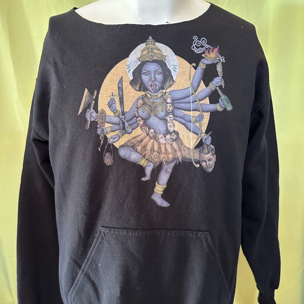 Vishnu Multi Arm Design Men's Black Sweater Size Medium